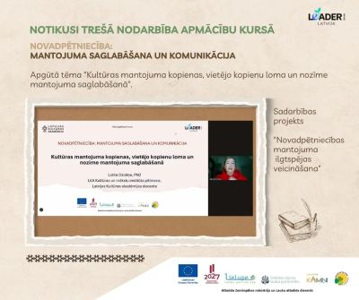 Kultūras mantojuma kopienas, vietējo kopienu loma un nozīme mantojuma saglabāšanā