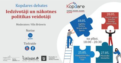 Aicinām Jelgavas un Ozolnieku novadu iedzīvotājus uz Kopdares debatēm “Iedzīvotāji un nākotnes politikas veidotāji”