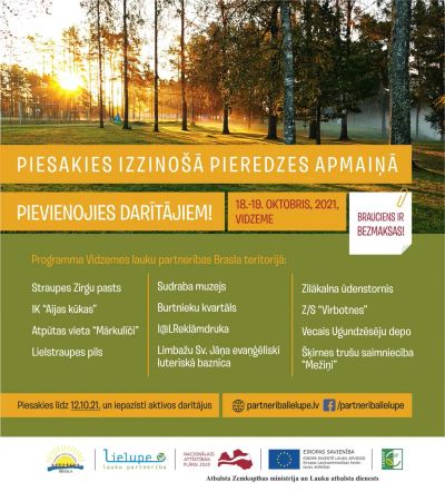 Aicinām dalībai izzinošā pieredzes apmaiņas pasākumā