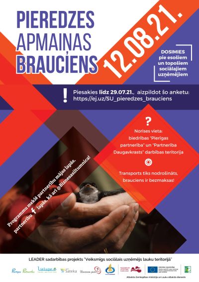 Pieredzes brauciens pie Pierīgas partnerības un Partnerības Daugavkrasts topošiem un esošiem sociālajiem uzņēmējiem