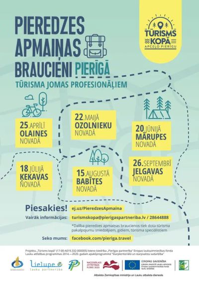 Piedalies pieredzes apmaiņas braucienu ciklā Pierīgā