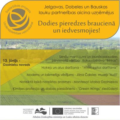 Pieredzes brauciens pa Ozolnieku novadu 13. jūnijā