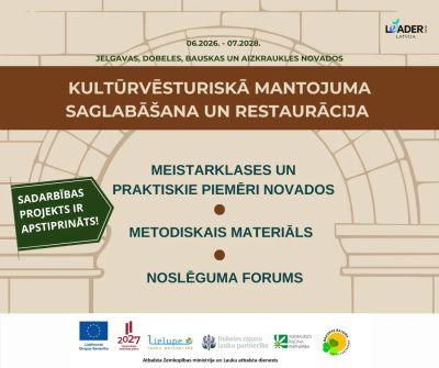 Apstiprināts starpteritoriālais sadarbības projekts “Kultūrvēsturiskā mantojuma saglabāšana un restaurācija”