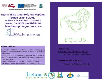 Projekta "Zirgu izmantošanas iespējas šodien un rīt. EQUUS" pieredzes apmaiņas brauciens uz Somiju