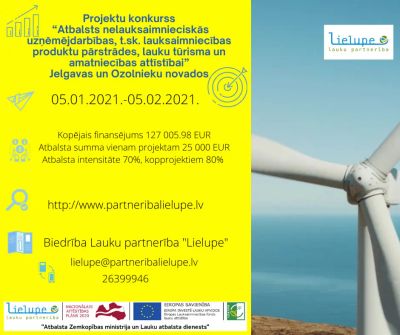 Lauku partnerība “Lielupe” izsludina Leader projektu konkursa 9. kārtu