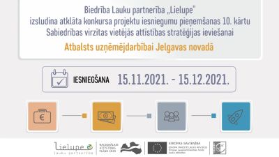 Lauku partnerība “Lielupe” izsludina Leader projektu konkursa 10. kārtu