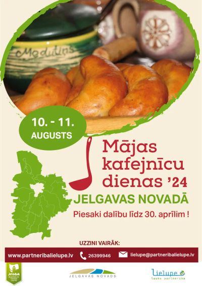 Aicinām pieteikties Mājas kafejnīcu dienām Jelgavas novadā 2024
