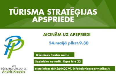 Aicinām uz projekta "Tūrisms kopā" tūrisma stratēģijas apspriedi