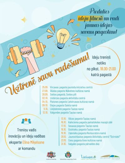 Aicinām iedzīvotājus uz radošuma fitnesu!